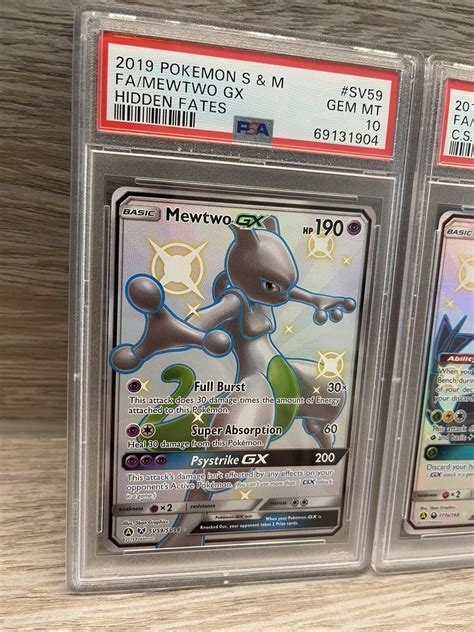 Mavin Rayquaza GX 177a 168 Mewtwo GX SV59 Pokemon Hidden Fates