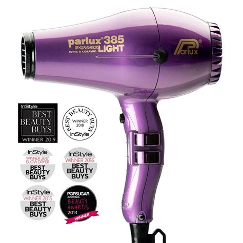 Parlux 385 Power Light Ceramic Ionic Hair Dryer Violet Salon Saver