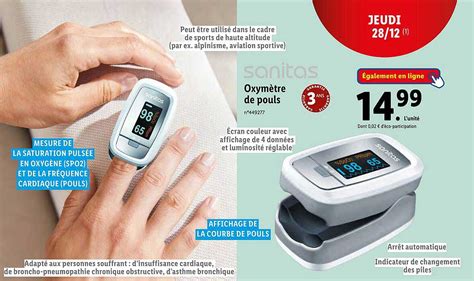 Promo Oxym Tre De Pouls Sanitas Chez Lidl Icatalogue Fr