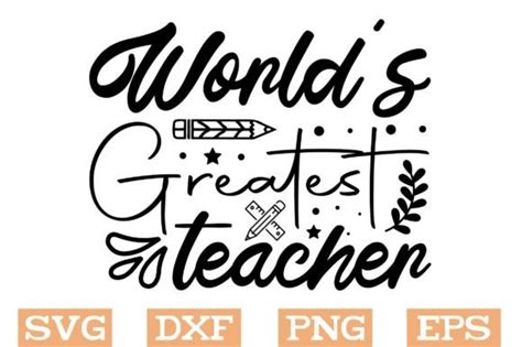 World S Greatest Teacher Svg Teacher Svg Afbeelding Door Svg Design Hub