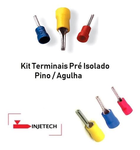 Kit Terminais Pr Isolados Tipo Pino Agulha P S R Em