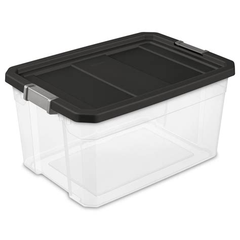 Sterilite 19 Gallon Black Stacker Box 2 Piece