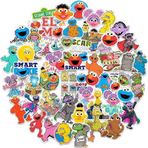 Sesame Street Sticker Pack Die Cut Vinyl Large Deluxe