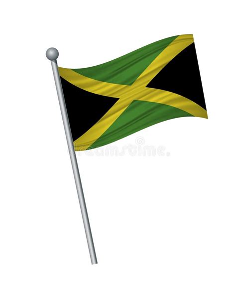 Vetor Da Bandeira De Jamaica Vector A Bandeira Do Blowig De Jamaica No