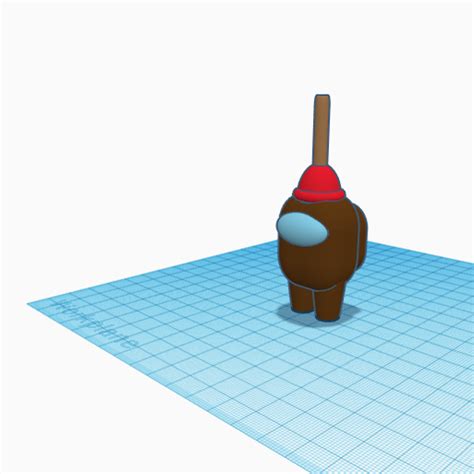 Stl File Among Us Crewmate Plunger・3d Printer Model To Download・cults