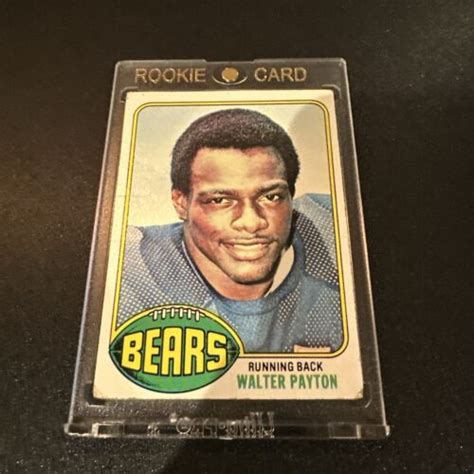 Topps Walter Payton Rookie Card Rc Chicago Bears Ebay