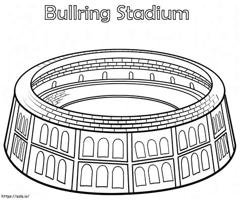 Estadio Plaza De Toros Para Colorear