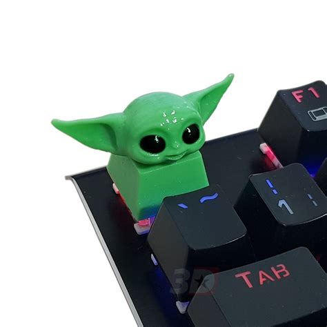 Archivo Stl Baby Yoda Premium Keycap Artisan Custom Teclado Mecanico