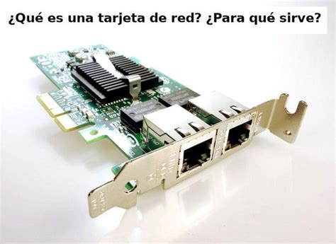 Tarjeta De Red Qu Es Para Qu Sirve