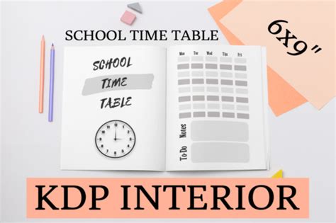 School Time Table Kdp Interior Graphic By Coco Sway Creative Fabrica