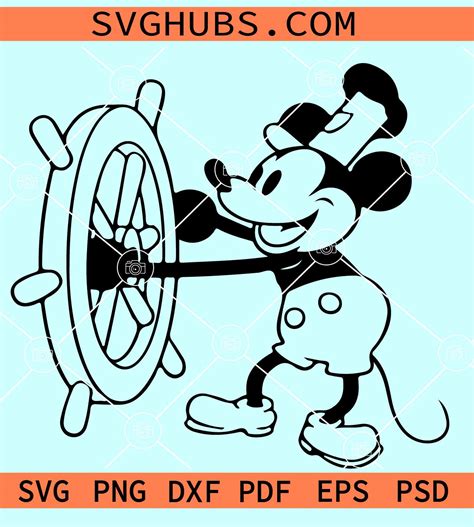 Steamboat Willie Svg Mouse Steamboat Svg Disney Steamboat Svg