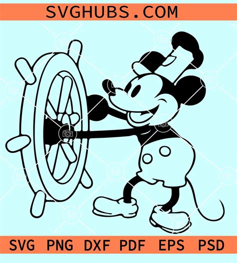 Steamboat Willie SVG Mouse Steamboat Svg Disney Steamboat Svg