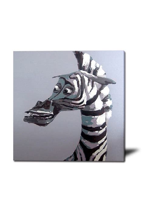 Zebra Hand Painted Animal Wall Art Modern Oil Painting