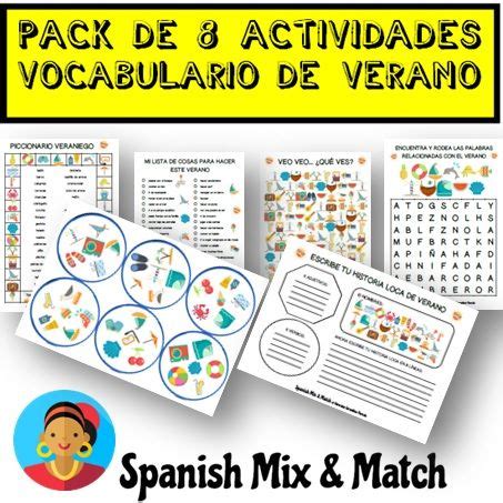 Juegos Y Fichas Para Practicar El Vocabulario De Verano Vocabulario