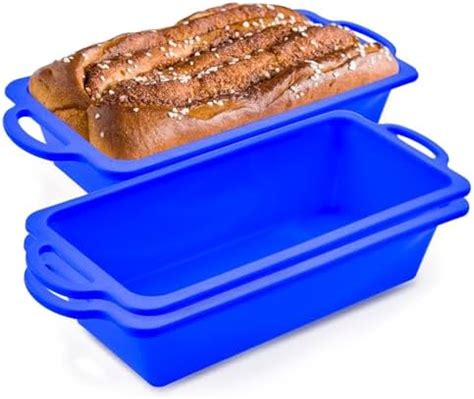 Amazon Vinino Pack X X In Silicone Bread Loaf Pan With Metal