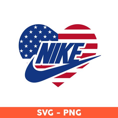 Nike Flag American Svg, Nike Logo Svg, Flag USA Svg, Heart S - Inspire Uplift