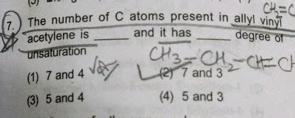 Mam plz explain the structure of allyl vinyl acetylene - Chemistry - - 16523323 | Meritnation.com