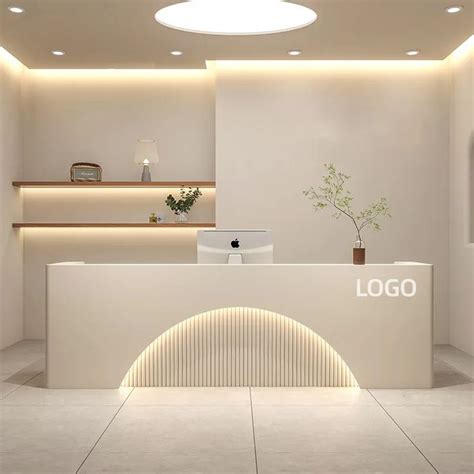 Custom Modern Commercial Office Front Reception Table Wooden High End