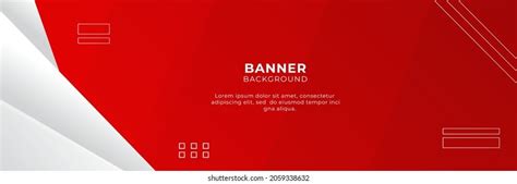 Abstract Red Banner Background Design Template Stock Vector (Royalty ...