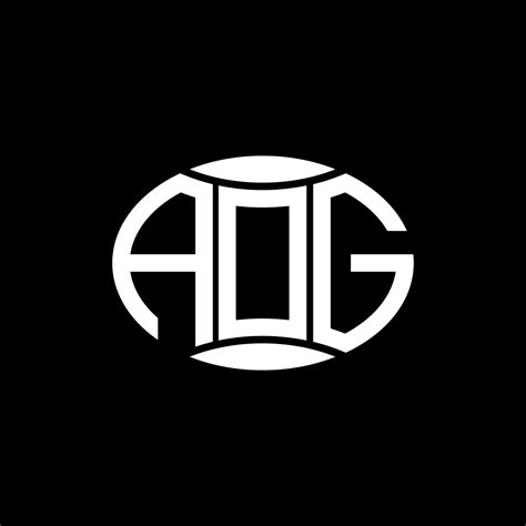 Aog Dise O De Logotipo De C Rculo De Monograma Abstracto Sobre Fondo