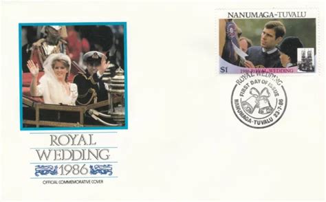 85302 Nanumaga Tuvalu Fdc Prince Andrew Fergie Royal Wedding 1986 £0