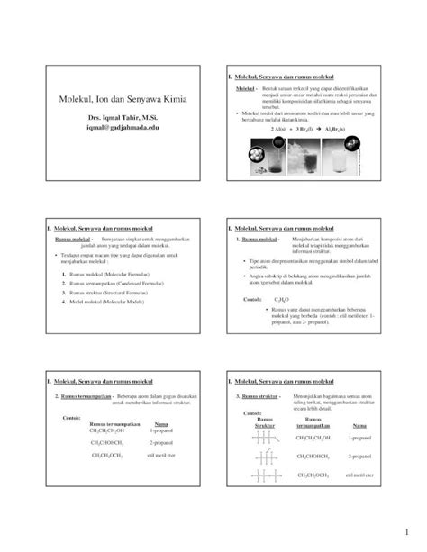 PDF Kimia Dasar Iqmal 04 Molekul Dan Konsep Mol DOKUMEN TIPS