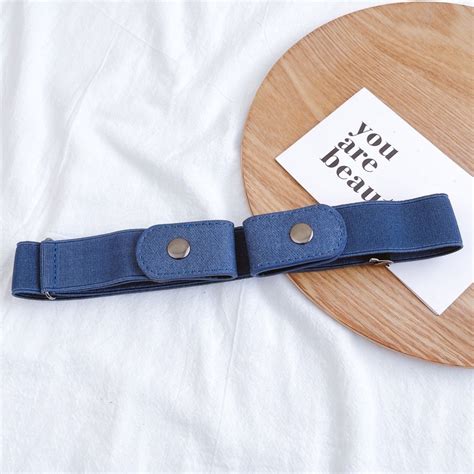 SZZ Women Canvas Belt Lazy Invisible Belt Women No Trace Jeans Wild Elastic Elastic Belt ...