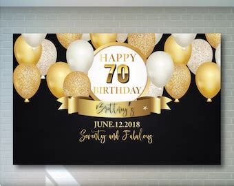 70th birthday banner | Etsy