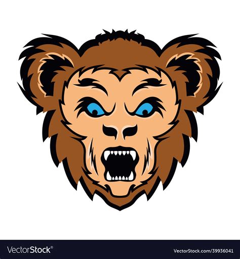 Monkey Face Royalty Free Vector Image Vectorstock