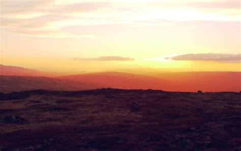 Wallpaper Sunlight Landscape Sunset Hill Nature Sunrise Evening