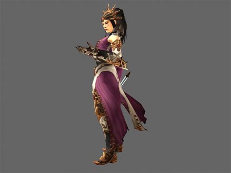 Diablo Iii Character Wizard Female 3d Model 3dsmax Files Free