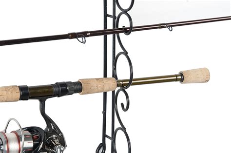 Organized Fishing Ceiling Horizontal Rod Rack Shelly Lighting