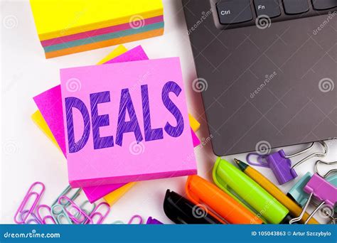 Writing Text Showing Deals Made In The Office With Surroundings Such As