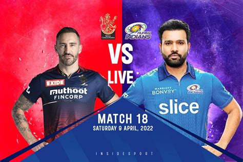 RCB Vs MI Live Streaming When And Where To Watch IPL 2022 Royal