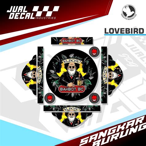 Jual Stiker Tebok Lovebird Batman Pleci Kakek Slot Bahbot Decal Sangkar