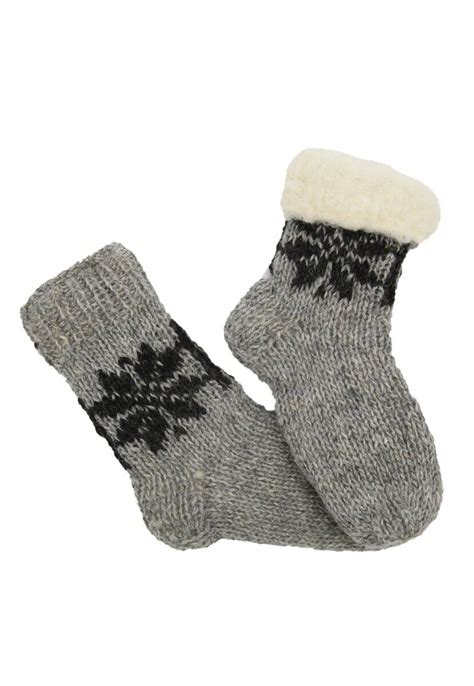 Hand Knitted Merino Wool Socks Padded Model 9 Unisex Warm EBay