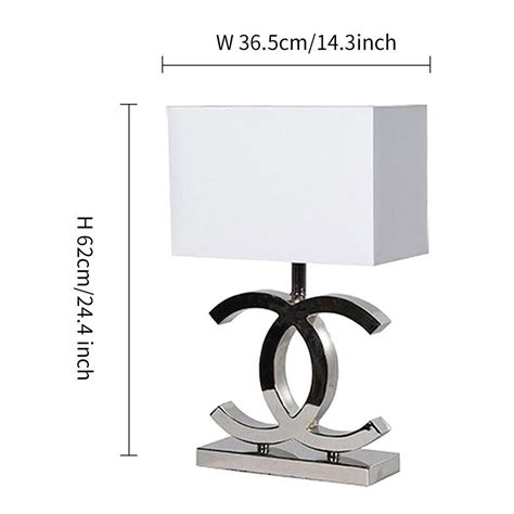 Chanel Table Lamp Stainless Steel Black Or White Lampshade Mooielight