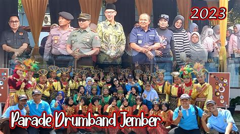 SMPN 1 SUKOWONO MERIAHKAN PARADE DRUMBAND JEMBER HARDIKNAS 2023 YouTube