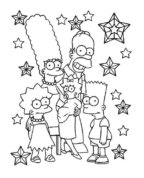 Coloriage Simpson La Famille