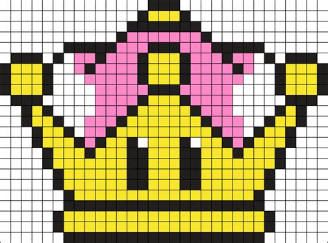 Super Crown Perler Bead Pattern Bead Sprites Characters Fuse Bead Patterns