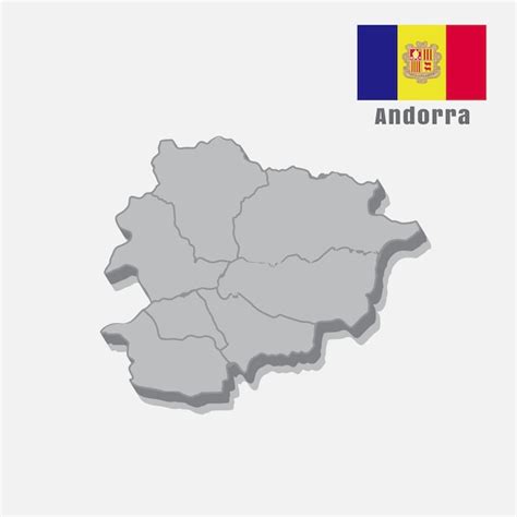 Premium Vector 3D Map Of Andorra Isolated On White Background