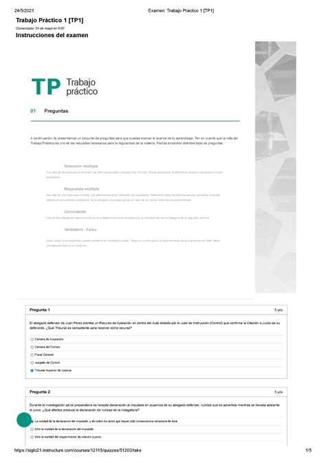 API 1 Procesal IV Publico Trabajo Práctico 1 TP1 Comenzado 24 de