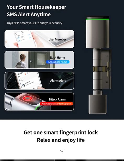 Zemismart Tuya Ble Smart Electronic Door Lock Diy Cylinder Core