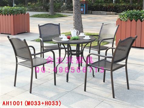 Cast Aluminium Teras Luar Meja Dan Kursi Balkon Luar Besi Cor Furnitur