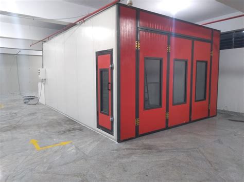 Red Dry Type Paint Booth Automation Grade Automatic Booth Size 8 M