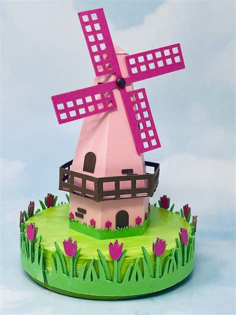 Make a Dutch Paper Windmill - Paper Glitter Glue