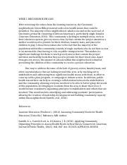 HLTH 6205 WK 1 DISCUSSION Docx WEEK 1 DISCUSSION HLTH 6205 After