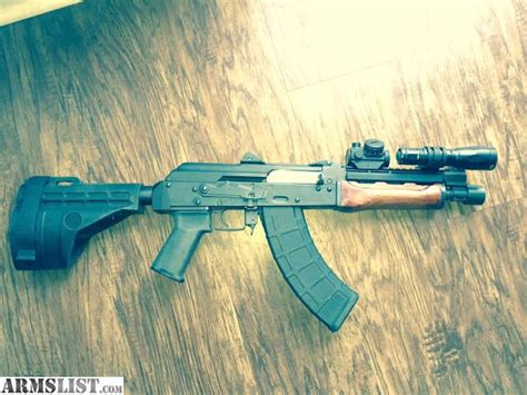 ARMSLIST For Sale Trade M92 PAP AK Pistol W Ultimak Rail SB 47 Brace