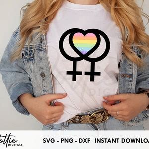 Female Gender Symbols Lesbians Svg Png Dxf Gay Pride Cutting File