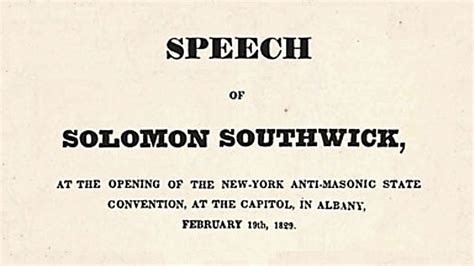 Speech Of Solomon Southwick Captain William Morgan Youtube